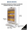 Calefactor KEN BROWN 3 Velas 1200 Watts (KB-2001)
