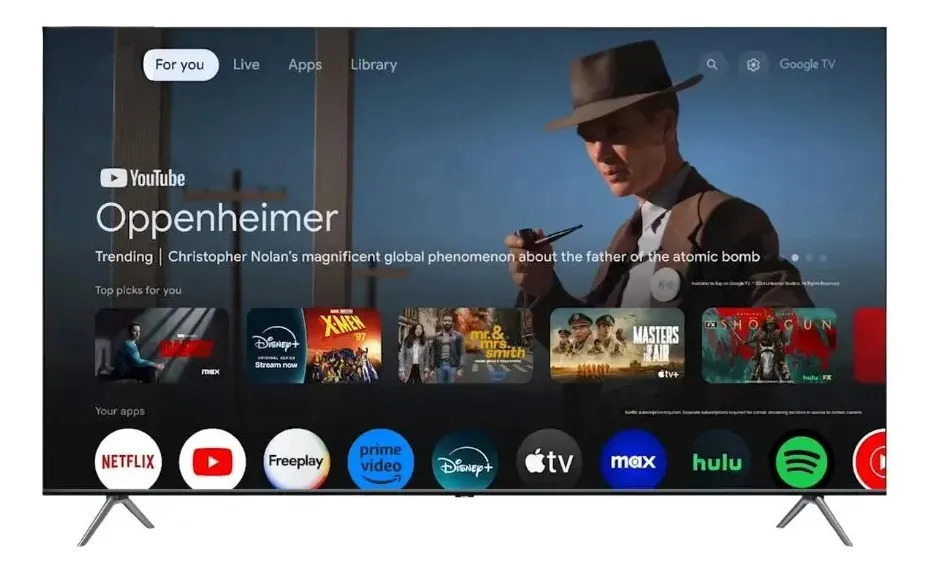 Smart Tv Hyundai 65 UHD 4K QLED Google TV (HYLED-65UHD8G)