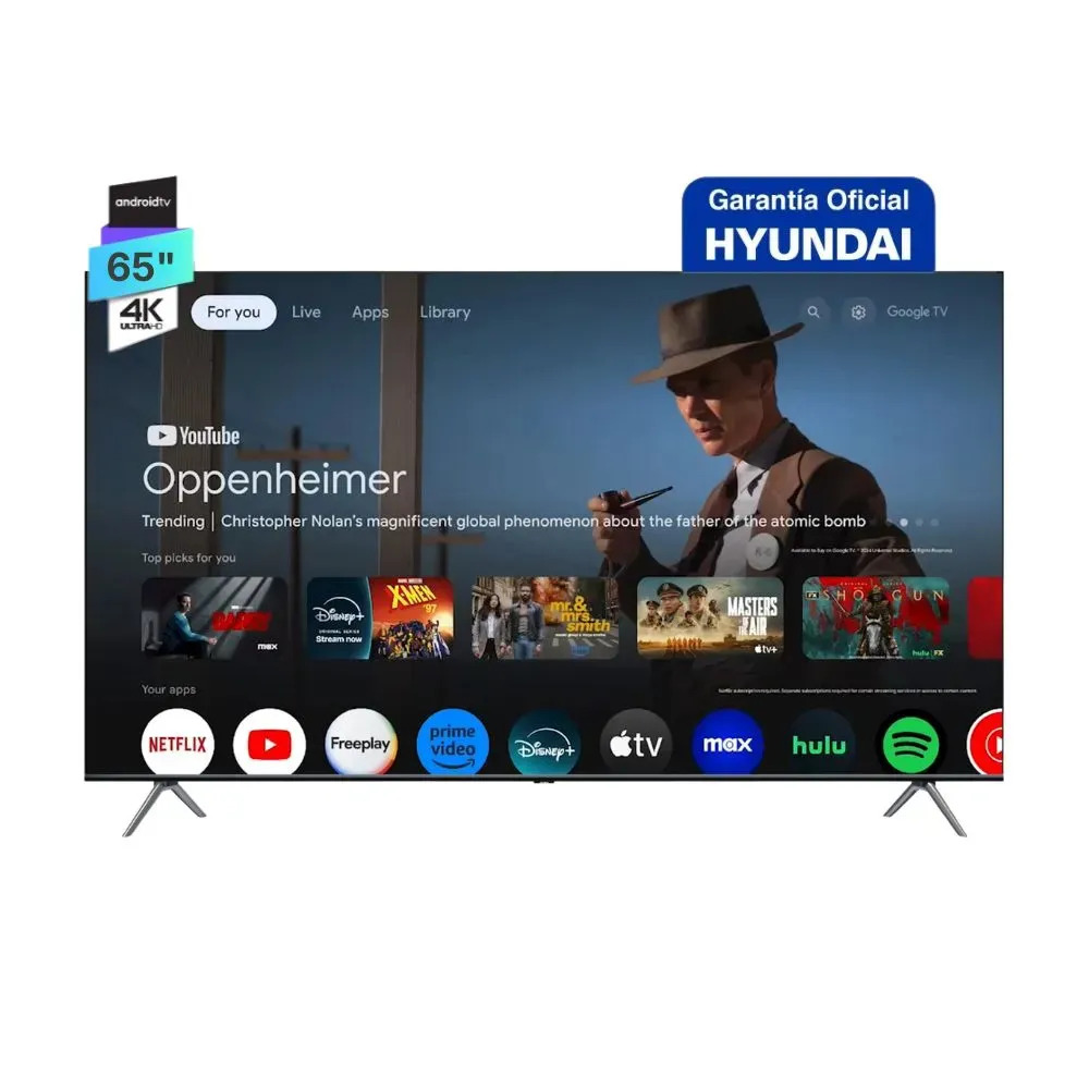 Smart Tv Hyundai 65 UHD 4K QLED Google TV (HYLED-65UHD8G)