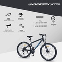 Bicicleta Anderson Acero S400 R29" X 18" Negro/Blanco