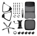 Silla De Oficina Mesh Eco Espaldo Alto Soporte Lumbar - Negro - Cuero Sintético/mesh