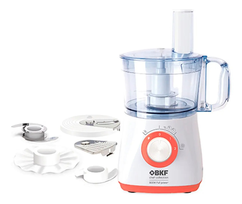 Multiprocesadora Bkf Bf-fp805 800w Blanca Y Roja 220v Blanco/rojo