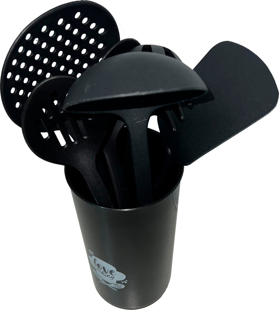 Set De Utensillos Cocina Suka 7 Piezas Negro