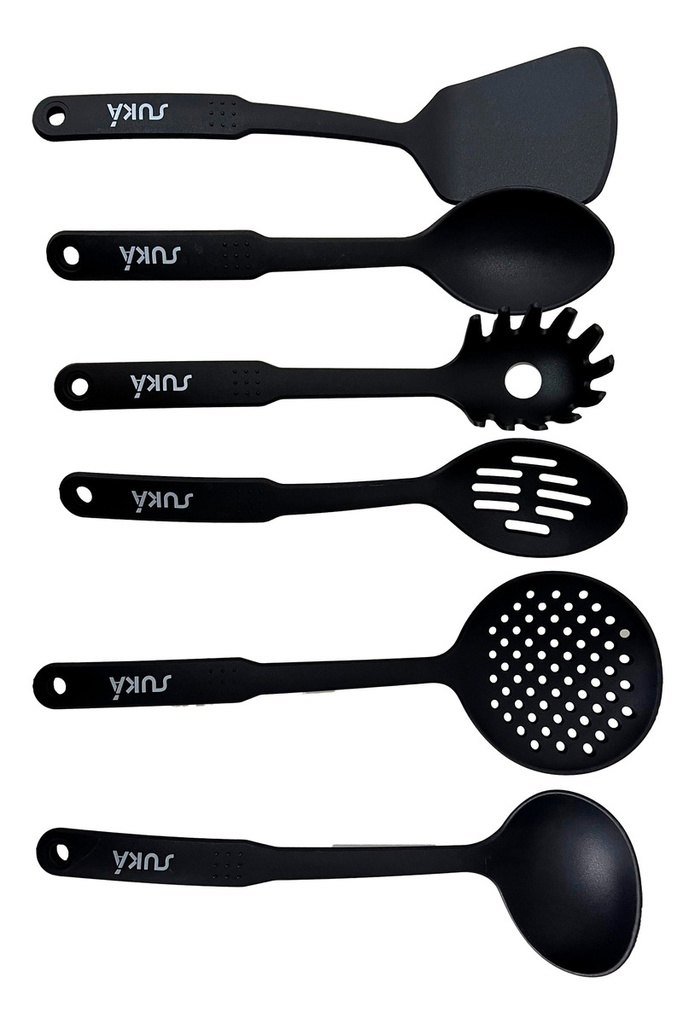 Set De Utensillos Cocina Suka 7 Piezas Negro