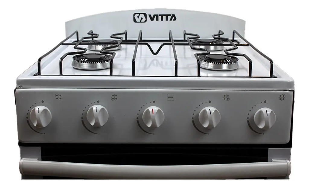 Cocina Vitta 4 Hornallas 52cm Puerta Y Respaldar De Vidrio