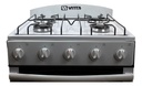 Cocina Vitta 4 Hornallas 52cm Puerta Y Respaldar De Vidrio