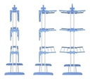 Tender Ropa Vertical Plegable Alas Reforzado 3 Niveles Color Blanco Más Que Sillas Blanco Azul