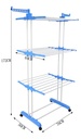 Tender Ropa Vertical Plegable Alas Reforzado 3 Niveles Color Blanco Más Que Sillas Blanco Azul