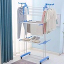 Tender Ropa Vertical Plegable Alas Reforzado 3 Niveles Color Blanco Más Que Sillas Blanco Azul