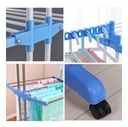 Tender Ropa Vertical Plegable Alas Reforzado 3 Niveles Color Blanco Más Que Sillas Blanco Azul