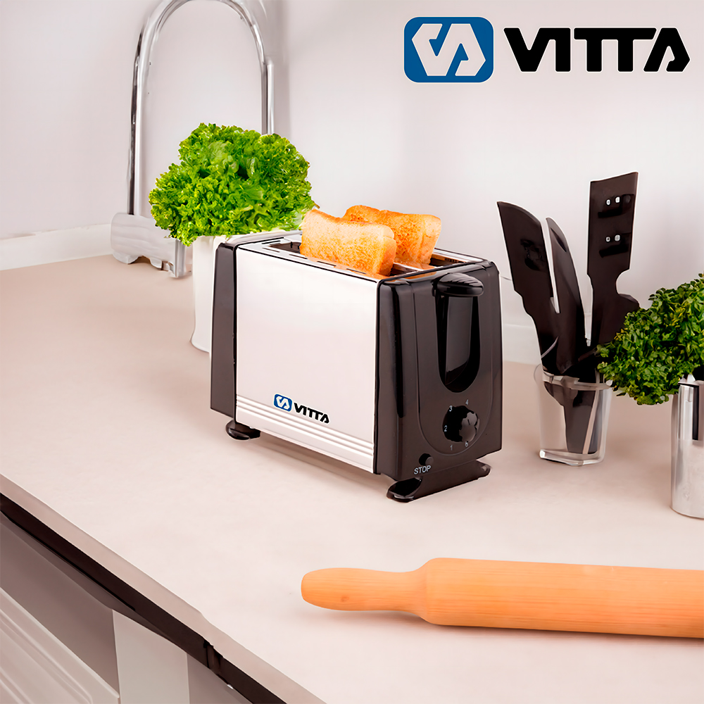 Tostadora Electrica 900w 2 Panes 6 Niveles Full - Vitta