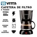 Cafetera Semi Automática Negra De Filtro - Vitta