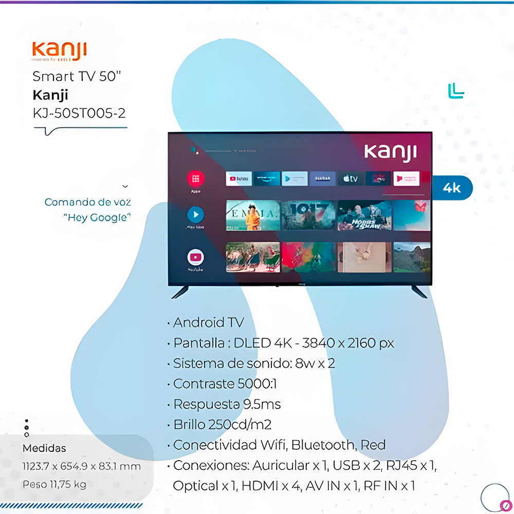 Smart Tv Kanji Kj-50st005 Led Android 4k 50  100v/240v