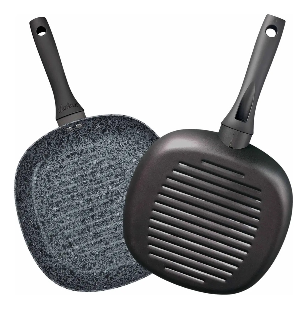 Juego De Ollas Hudson Granito Negro 15 Piezas Utencillos