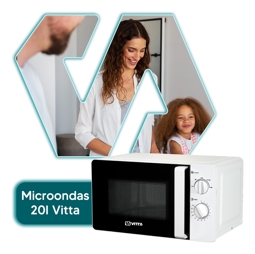 Microondas Vitta Mecanico 20l Vit-mw2xlx002 700w Blanco
