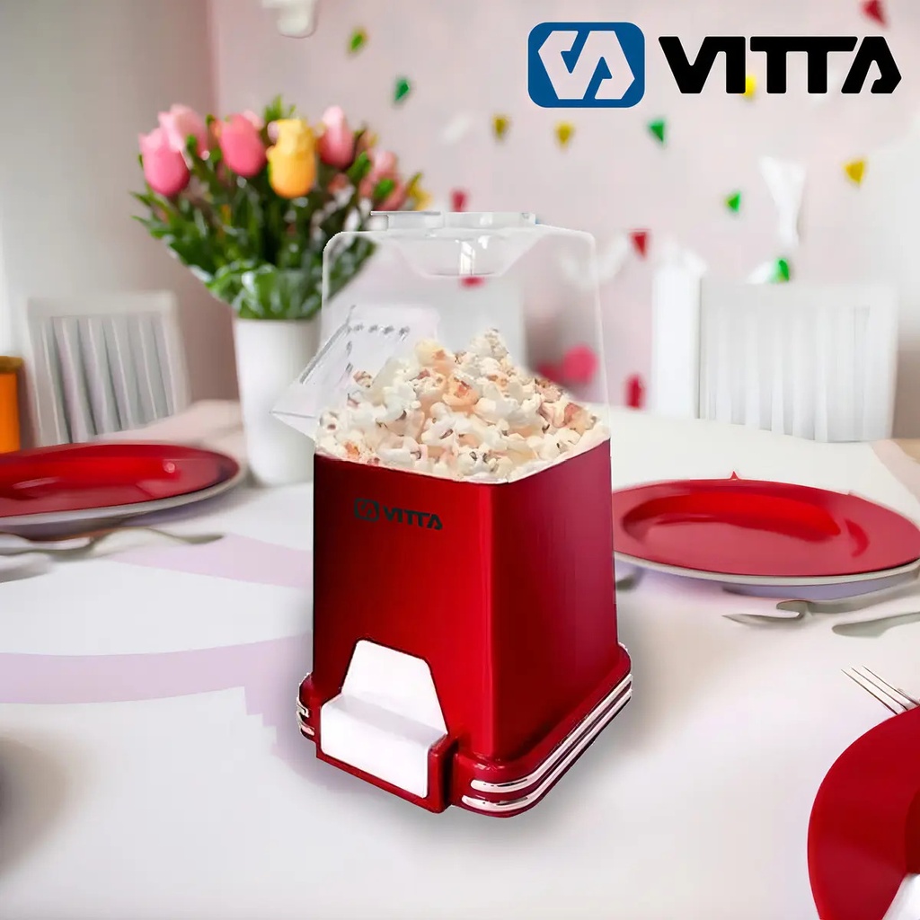 Pochoclera Vitta Pcm-pm1200s-02 Aire Caliente Roja 1.2 Kw