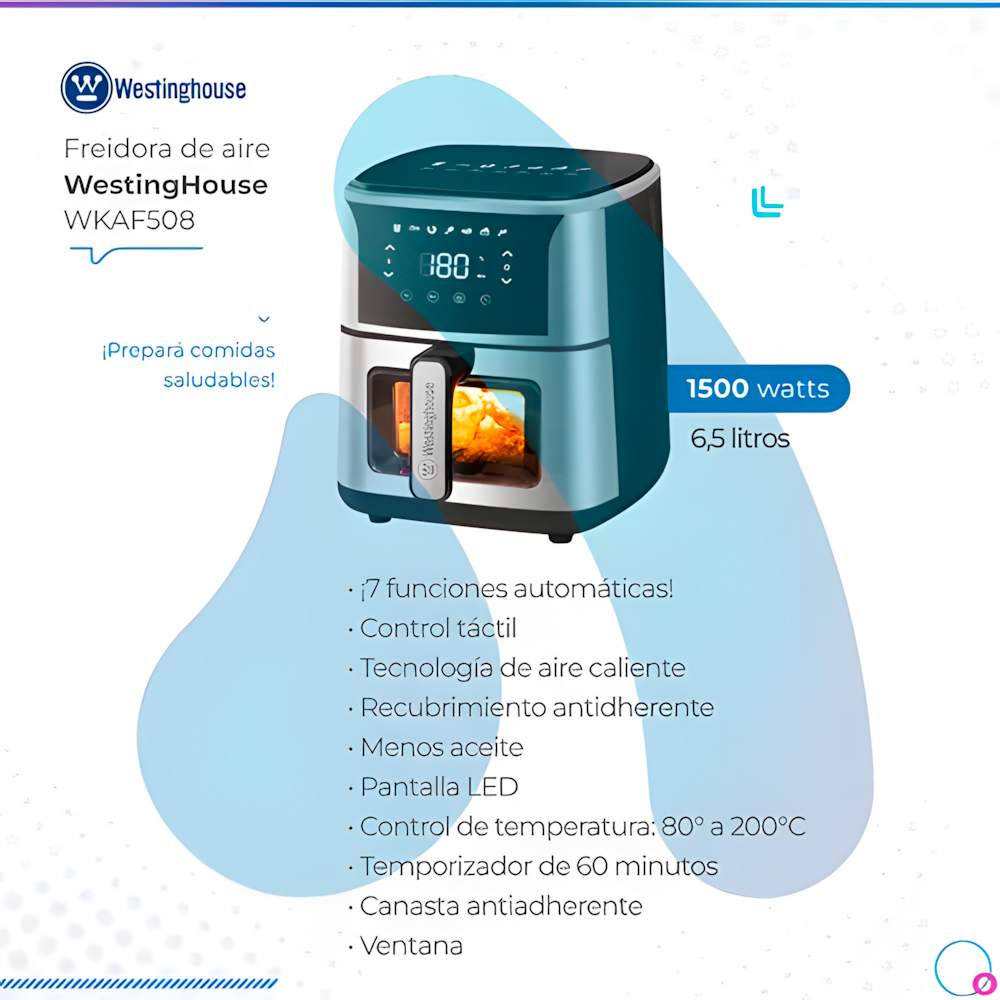 Freidora de Aire 6.5L Westinghouse
