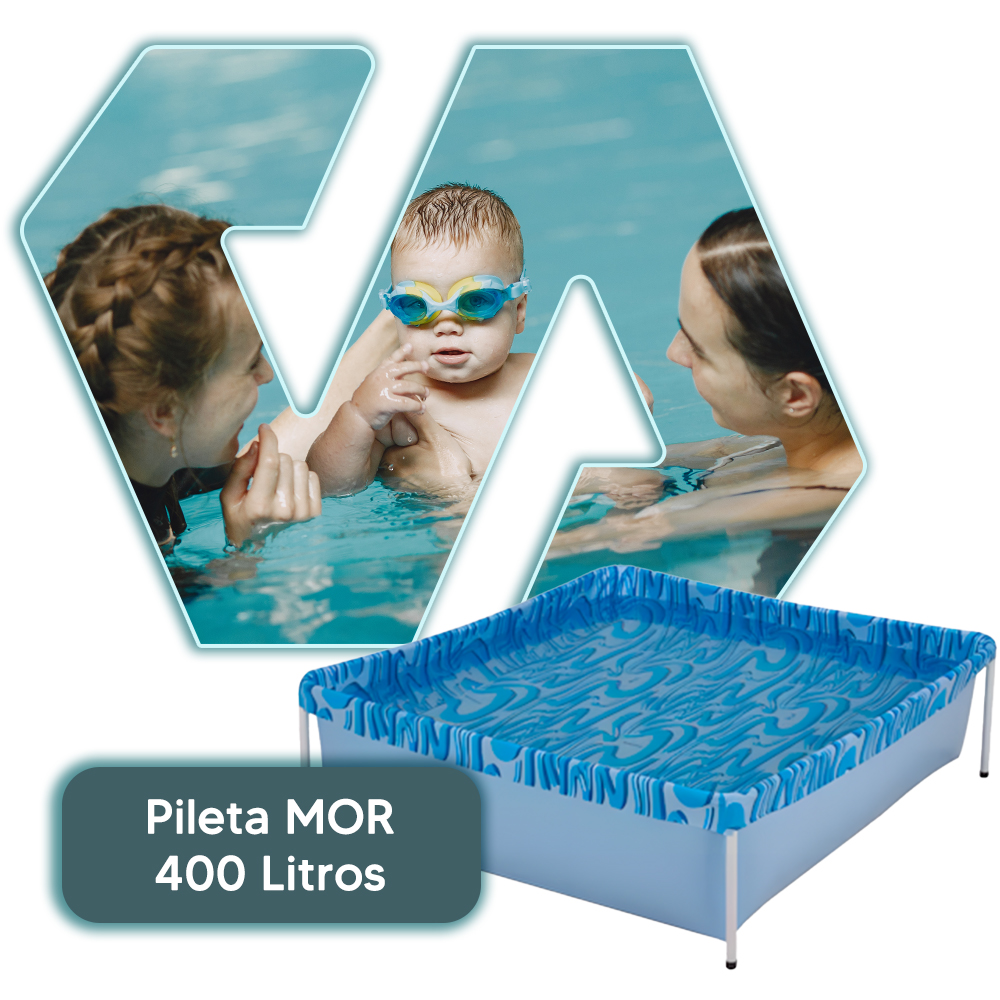 Pileta Estructural Rectangular Mor Con Capacidad De 400 Lts