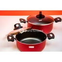 Batería Cocina Olla Cacerola Teflón Safira 7p Mta Ct