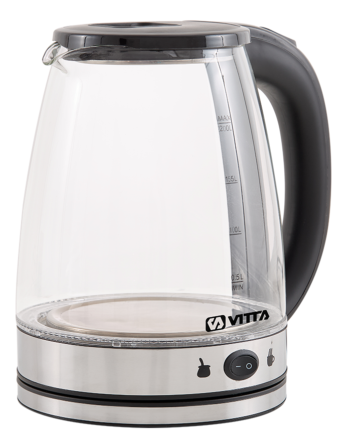 Pava Eléctrica Vitta Corte Mate Vidrio Aluminio 2l 1500w
