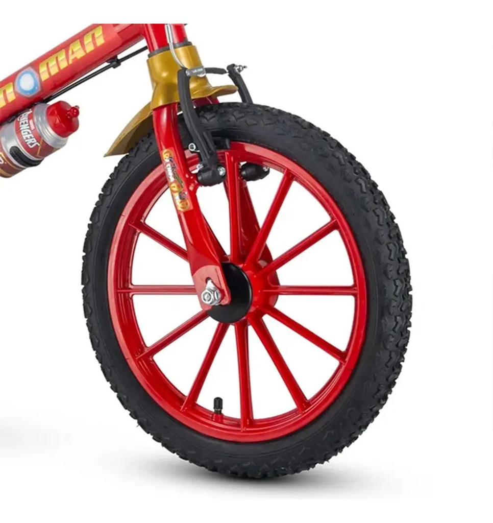 Bicicleta Infantil Nathor R16 Iron-man Canasto Rojo 16  