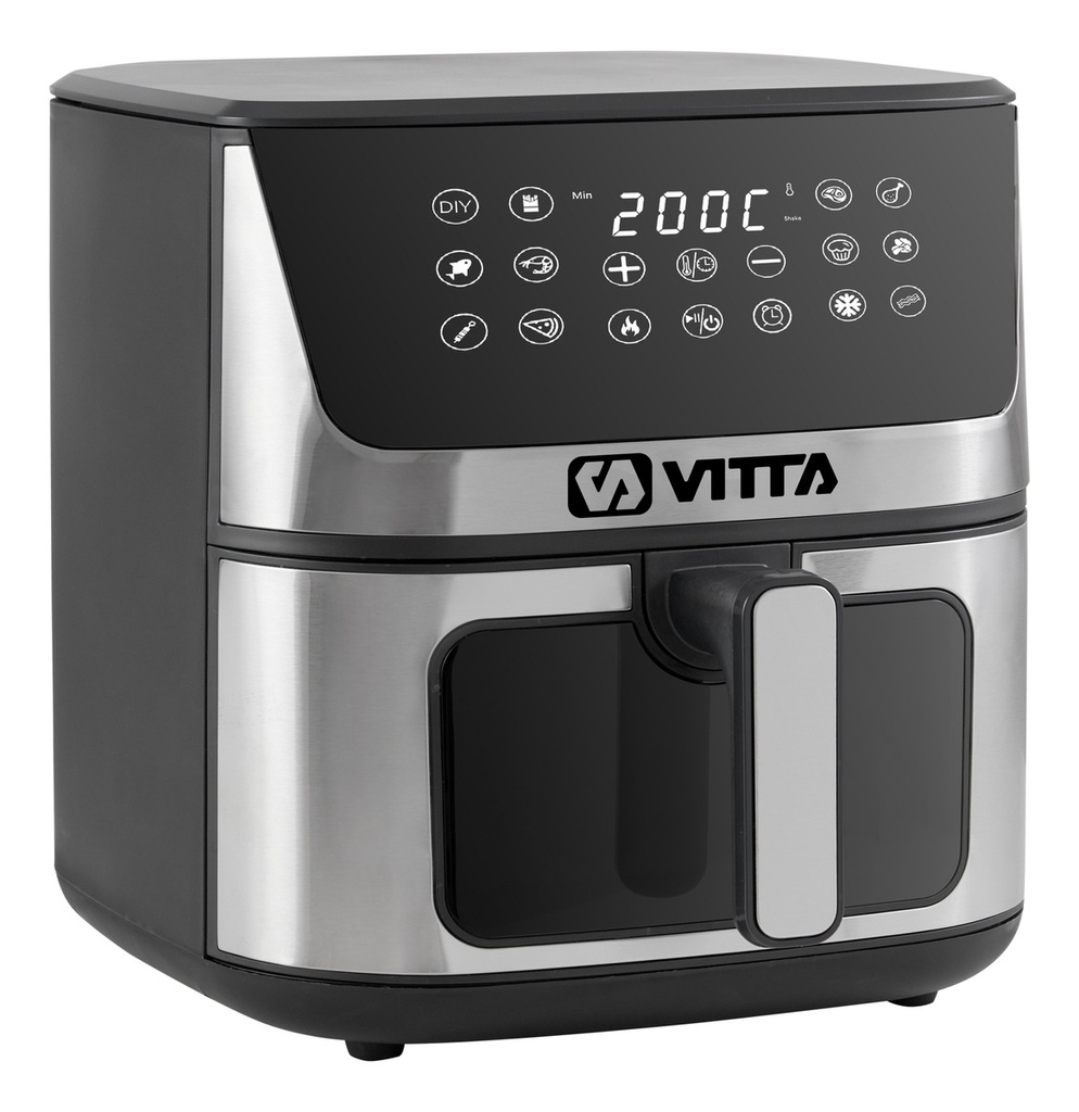 Freidora De Aire Vitta 8 Litros 1700w Digital Color Negro