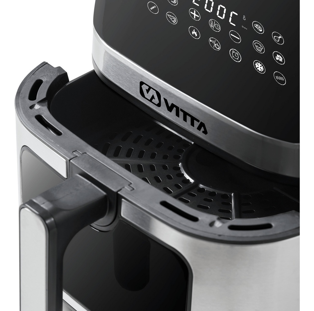 Freidora De Aire Vitta 8 Litros 1700w Digital Color Negro