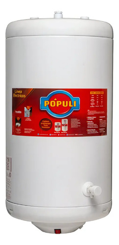 Termotanque Eléctrico Ecotermo 70l Carga Superior Blanco Anticorrosivo