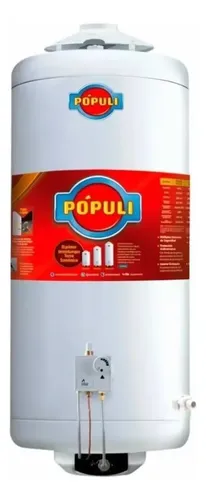 [5213] Termotanque A Gas Natural Ecotermo Pópuli Populi 100 Gn Blanco 100l