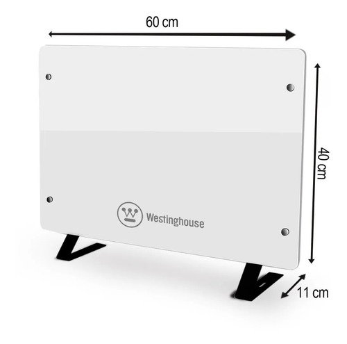 [2700] Vitrocalefactor Westinghouse 2000w Estufa De Vidrio Templado Color Blanco