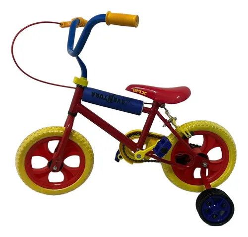 [5268] Bicicleta Nene Rodado 12 Ram Reforzada. Rueditas Infantil Rojo
