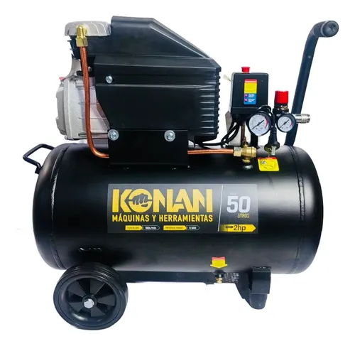 [2098] Compresor De Aire Konan 50 Litros 2hp Kcn/50 Monofasico 220v Negro Monofásica