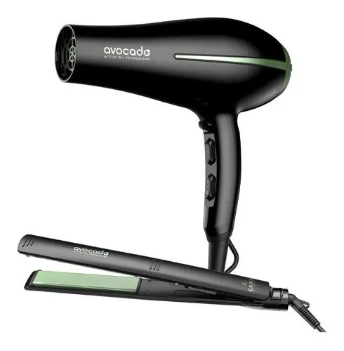 Secador Y Planchita De Pelo Gama Italy Avocado Professional Negro