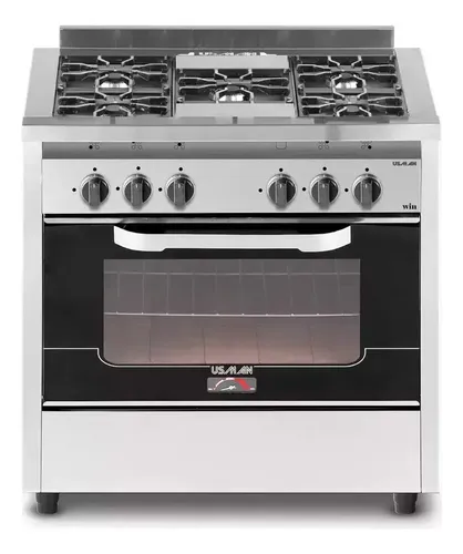 Cocina Industrial Win Up Usman 5 Hornallas 80 Cm Multigas Acero Inoxidable