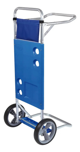 Mor 2495 Carrito Mesa Plegable Porta Sillas Aluminio Color Azul
