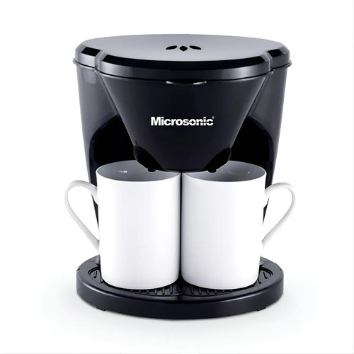Cafetera Electrica Microsonic Doble Goteo 2 Tazas De Regalo Negro