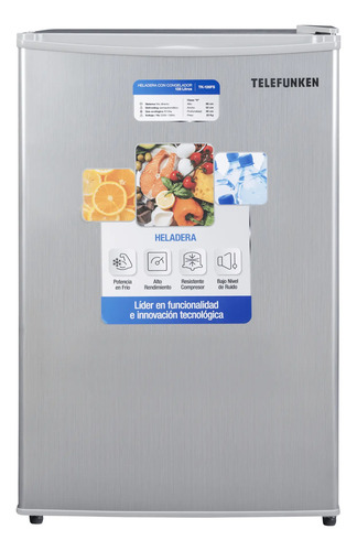 [5496] Heladera Con Congelador Telefunken 138lts Color Gris