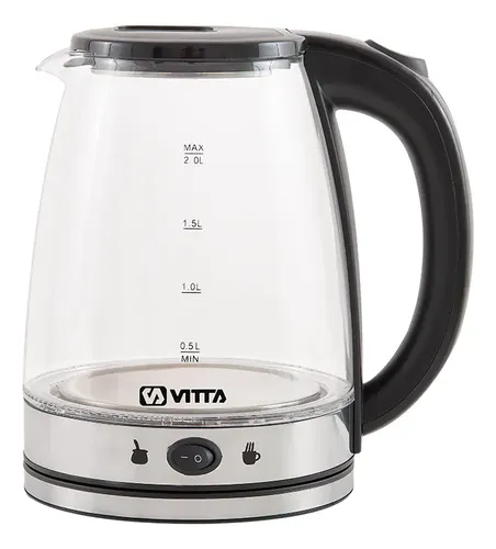 Pava Eléctrica Vitta Corte Mate Vidrio Aluminio 2l 1500w