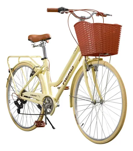 Bicicleta De Paseo Rodado 26 Head Talle M Aluminio Canasto Beige M