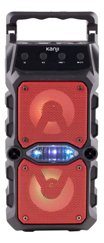 Parlante Kanji Fura Inalámbrico Portátil Con Radio Bluetooth Color Negro