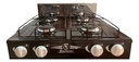 Anafe Cocina 4 Hornallas Enlozado Quemador Aluminio Negro