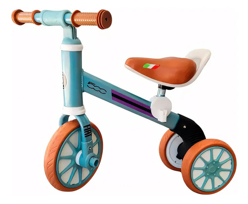 Triciclo Infantil Fiat 500 2 En 1 Convertible  035q Aqua