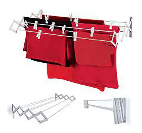 [2783] Tendedero Tender Mor De Pared Ropa Plegable Acero 1 Metro Blanco
