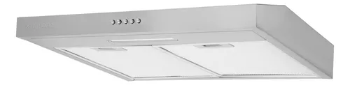 Extractor Purificador De Cocina Led Kanji Con Y Sin Salida Plateado