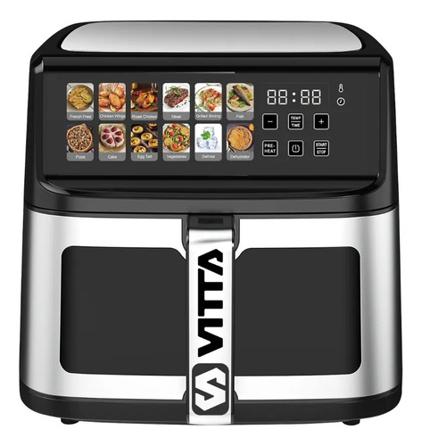 Freidora De Aire Sin Aceite Vitta Digital 11 Litros 2200w Acero Inoxidable
