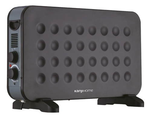 Convector Calefactor Eléctrico Kanji 2000w Termostato 3 Vel Negro