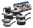 Bateria De Cocina Tramontina 11pz Linz Negro Teflon Negro (03-28299/006)