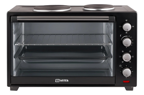 [3553] Horno Electrico Vitta 50 Litros Con Anafe Vit-he500013600rac Negro
