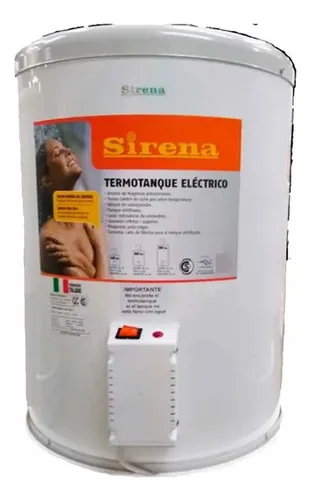 Termotanque Eléctrico Sirena Te60 60l Blanco Anticorrosivo De Colgar