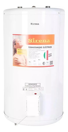 [2056] Termotanque Eléctrico Sirena 90l Blanco Con Protección Anticorrosiva